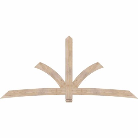 Ekena Millwork Davenport Smooth Timber Gable Bracket, Douglas Fir, 108"W x 49"H x 1 1/2"D x 5 1/2"F, 11/12 Pitch GBW108X49X0206DAV00SDF